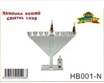COFFRET HANOUKA HABAD CRISTAL NATUREL